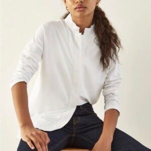 NWOT ADAY Something Borrowed Technical Button Down - Dusty Rose - Large